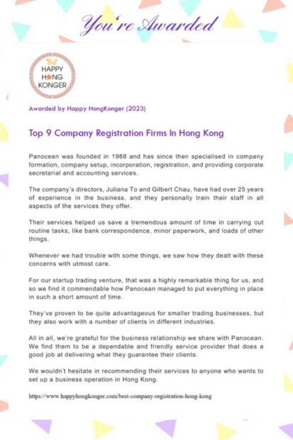 Top 9 Company Registration Firms in Hong Kong